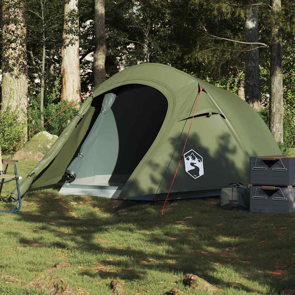vidaXL Cort camping tunel pentru 3 persoane verde măsliniu impermeabil vidaXL Cort camping tunel pentru 3 persoane verde măsliniu impermeabil