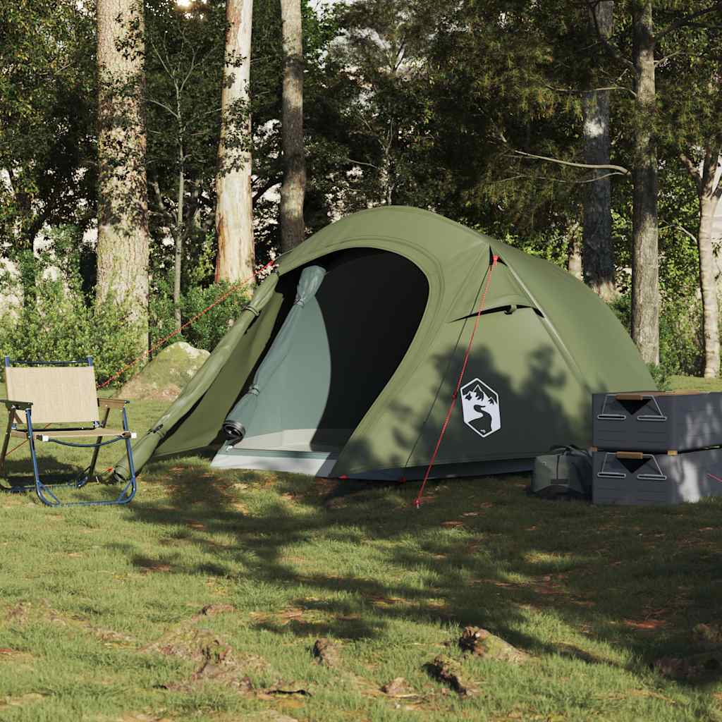 vidaXL Cort camping tunel pentru 2 persoane verde măsliniu impermeabil vidaXL Cort camping tunel pentru 2 persoane verde măsliniu impermeabil