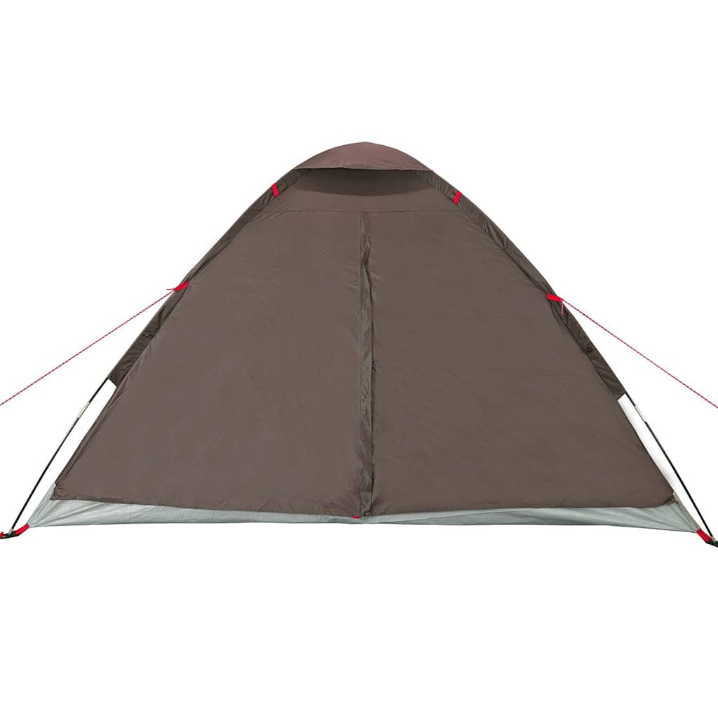 vidaXL Cort de camping cupolă pentru 4 persoane, maro, impermeabil