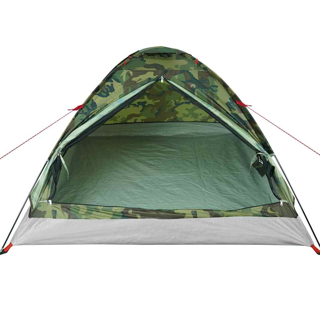 vidaXL Cort de camping cupolă pentru 4 persoane, camuflaj, impermeabil