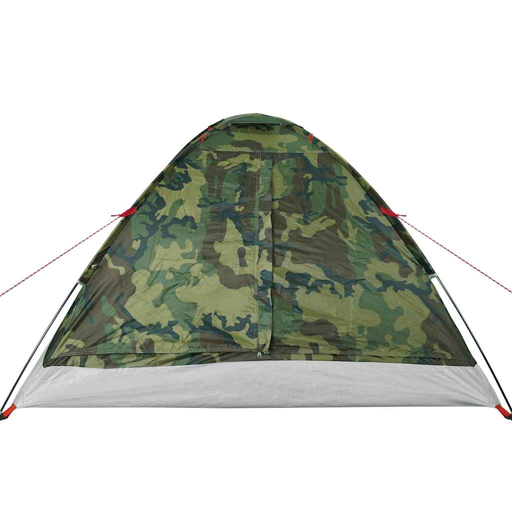 vidaXL Cort de camping cupolă pentru 4 persoane, camuflaj, impermeabil