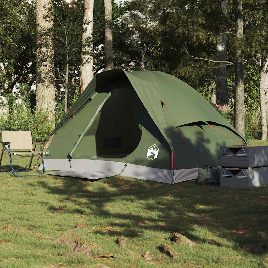 vidaXL Cort camping cupolă 2 persoane verde măsliniu impermeabil