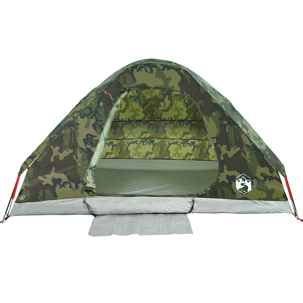 vidaXL Cort de camping cupolă pentru 2 persoane, camuflaj, impermeabil