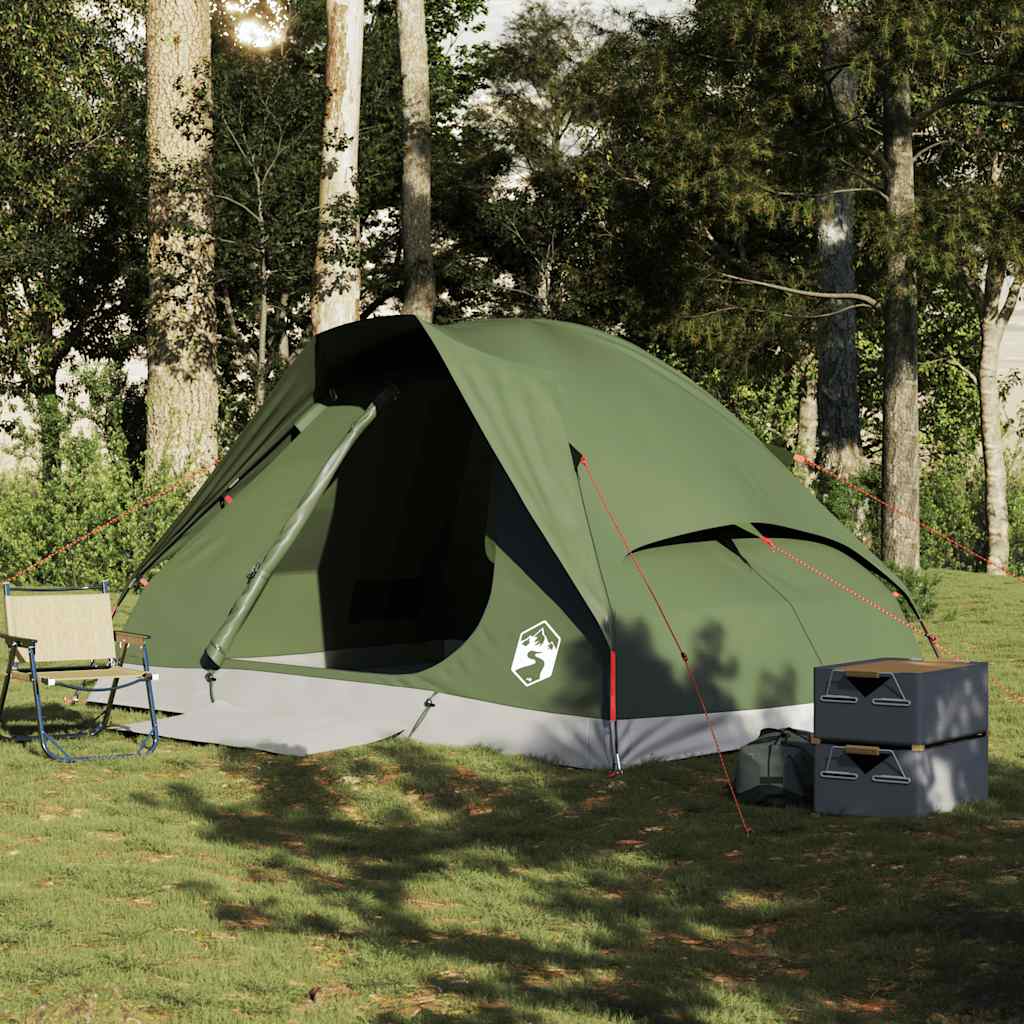 vidaXL Cort camping cupolă 4 persoane verde măsliniu impermeabil