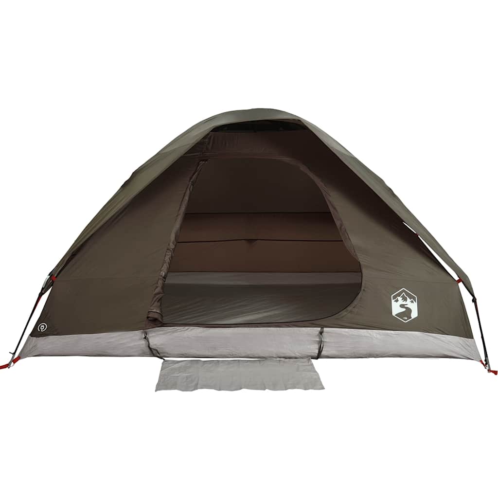 vidaXL Cort de camping cupolă pentru 4 persoane, maro, impermeabil