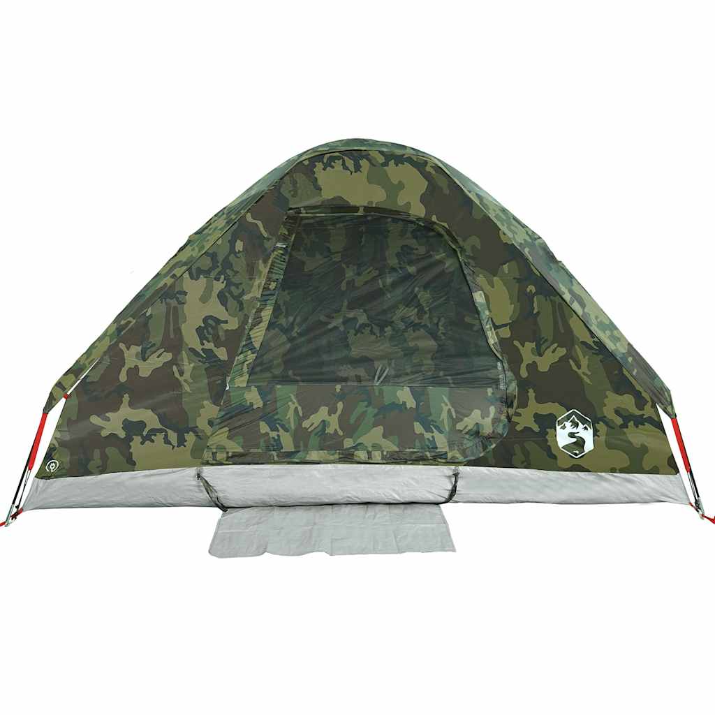 vidaXL Cort de camping cupolă pentru 4 persoane, camuflaj, impermeabil