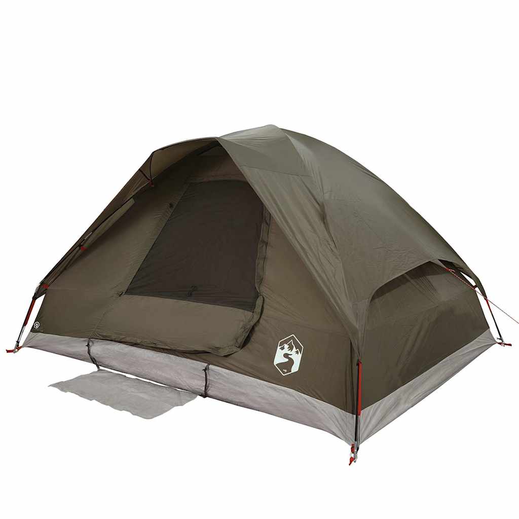 vidaXL Cort de camping cupolă pentru 6 persoane, maro, impermeabil