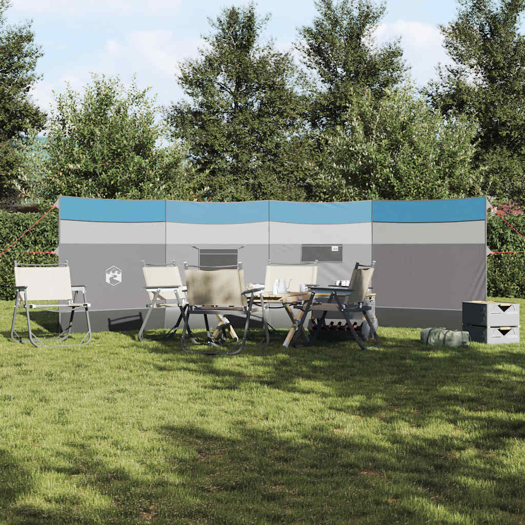 vidaXL Paravan de camping, albastru, 510x153 cm, impermeabil