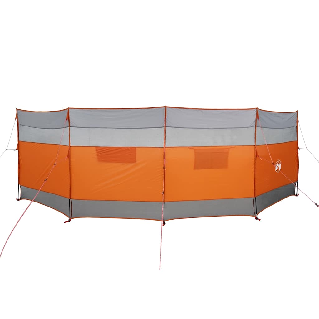 vidaXL Paravan de camping, gri/portocaliu, 510x153 cm, impermeabil