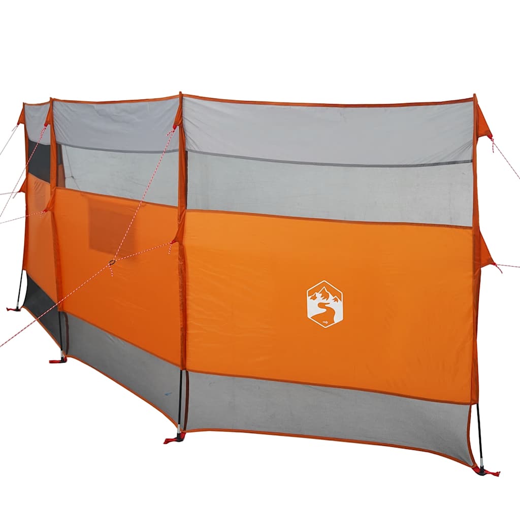 vidaXL Paravan de camping, gri/portocaliu, 510x153 cm, impermeabil