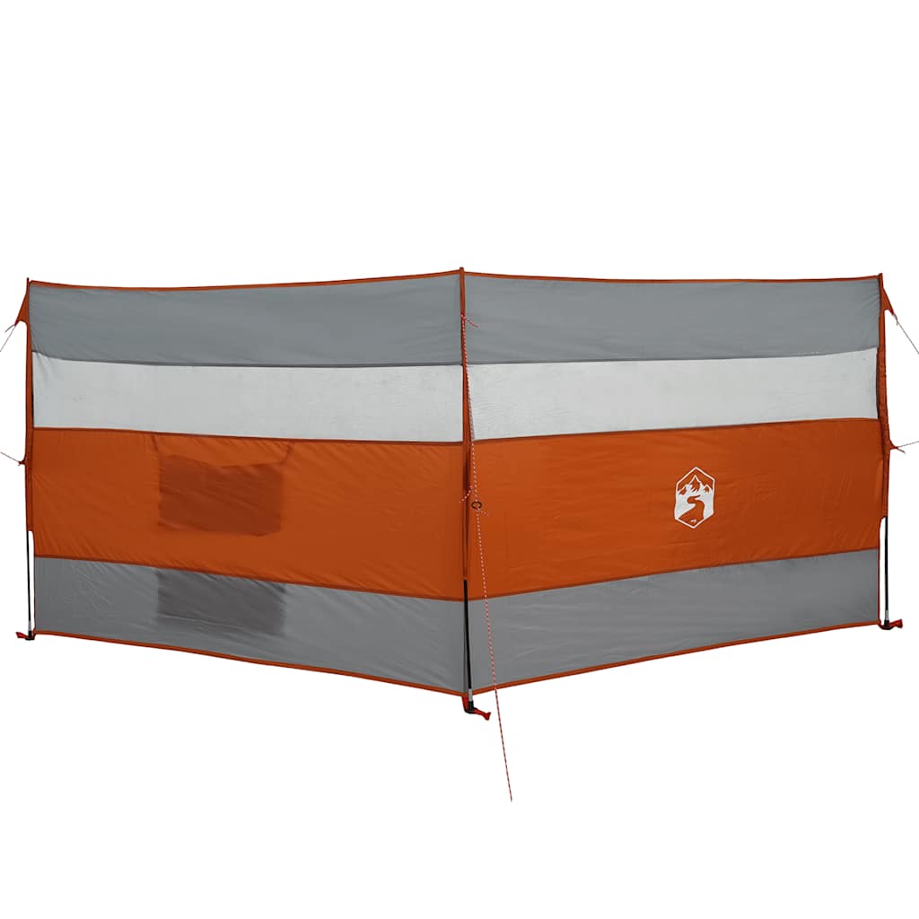 vidaXL Paravan de camping, gri/portocaliu, 340x130 cm, impermeabil