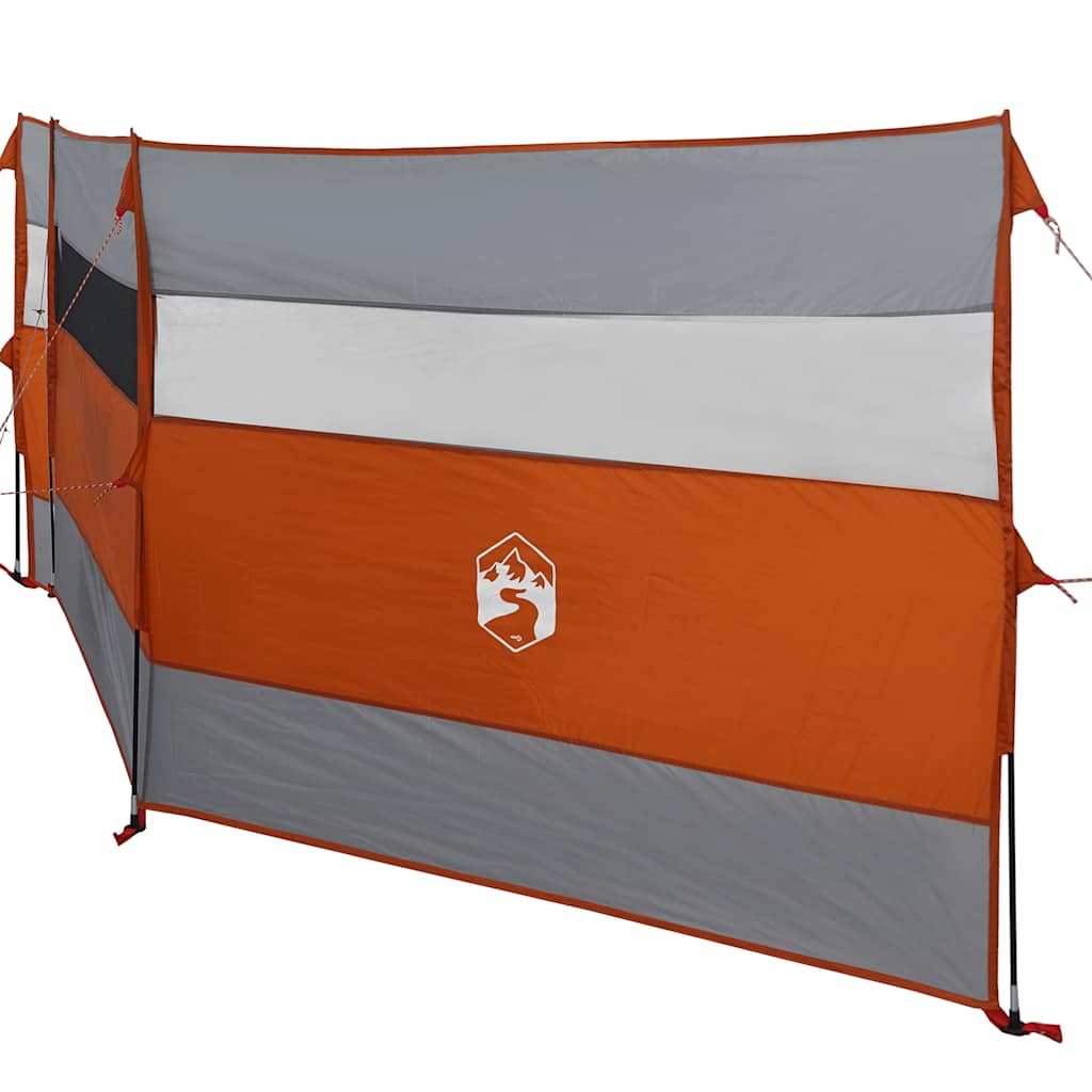 vidaXL Paravan de camping, gri/portocaliu, 508x130 cm, impermeabil