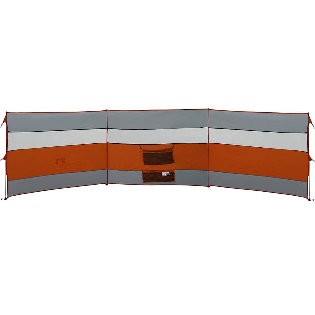 vidaXL Paravan de camping, gri/portocaliu, 508x130 cm, impermeabil