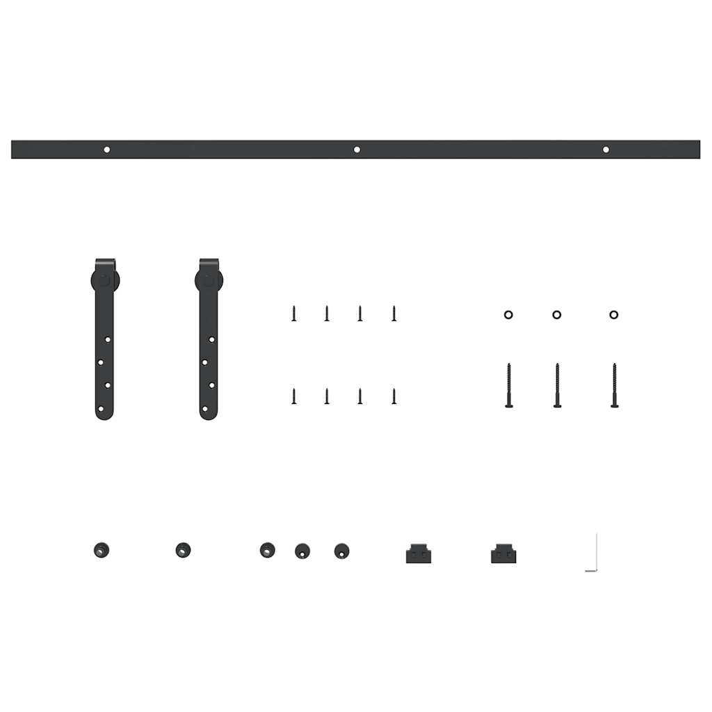 vidaXL Set uși glisante pentru dulap 91 cm oțel carbon vidaXL Set uși glisante pentru dulap 91 cm oțel carbon