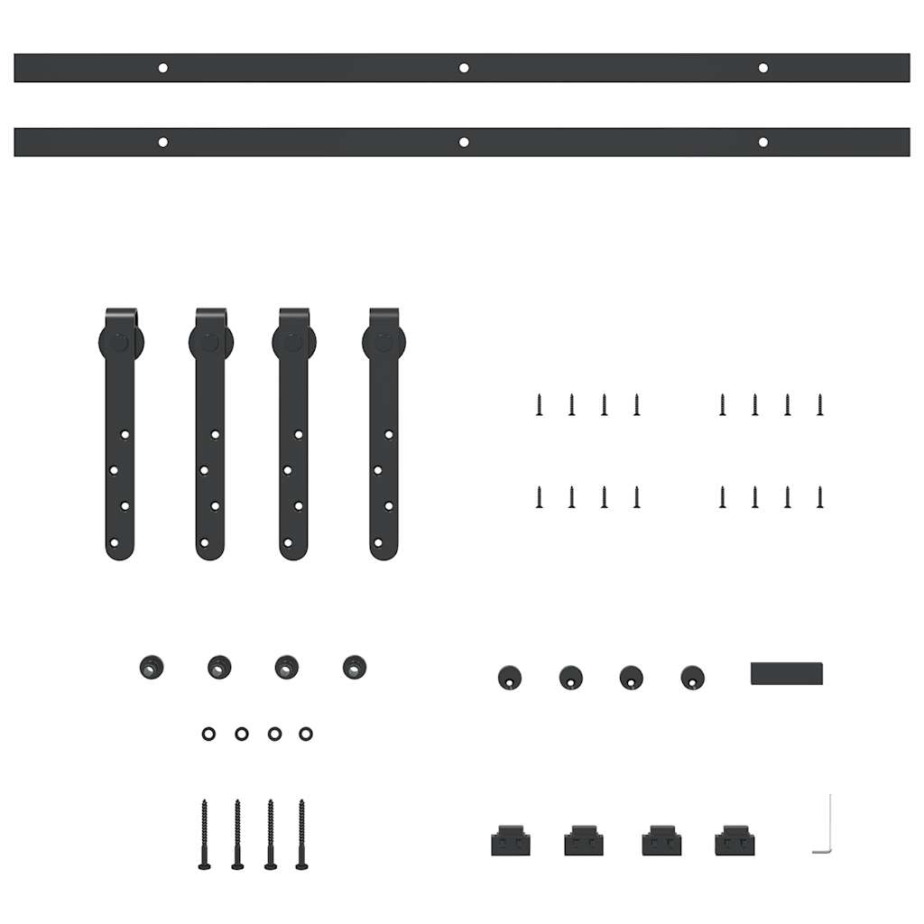 vidaXL Set uși glisante pentru dulap 152 cm oțel carbon vidaXL Set uși glisante pentru dulap 152 cm oțel carbon