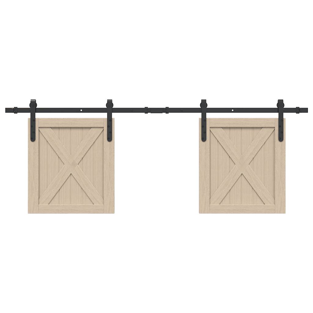 vidaXL Set uși glisante pentru dulap 152 cm oțel carbon vidaXL Set uși glisante pentru dulap 152 cm oțel carbon