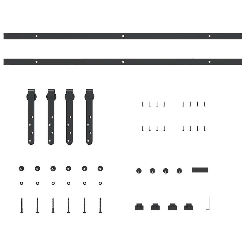 vidaXL Set uși glisante pentru dulap 183 cm oțel carbon vidaXL Set uși glisante pentru dulap 183 cm oțel carbon