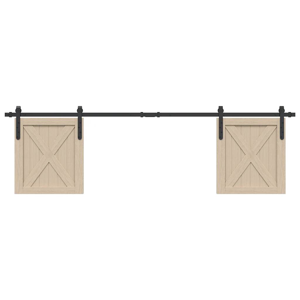 vidaXL Set uși glisante pentru dulap 183 cm oțel carbon vidaXL Set uși glisante pentru dulap 183 cm oțel carbon