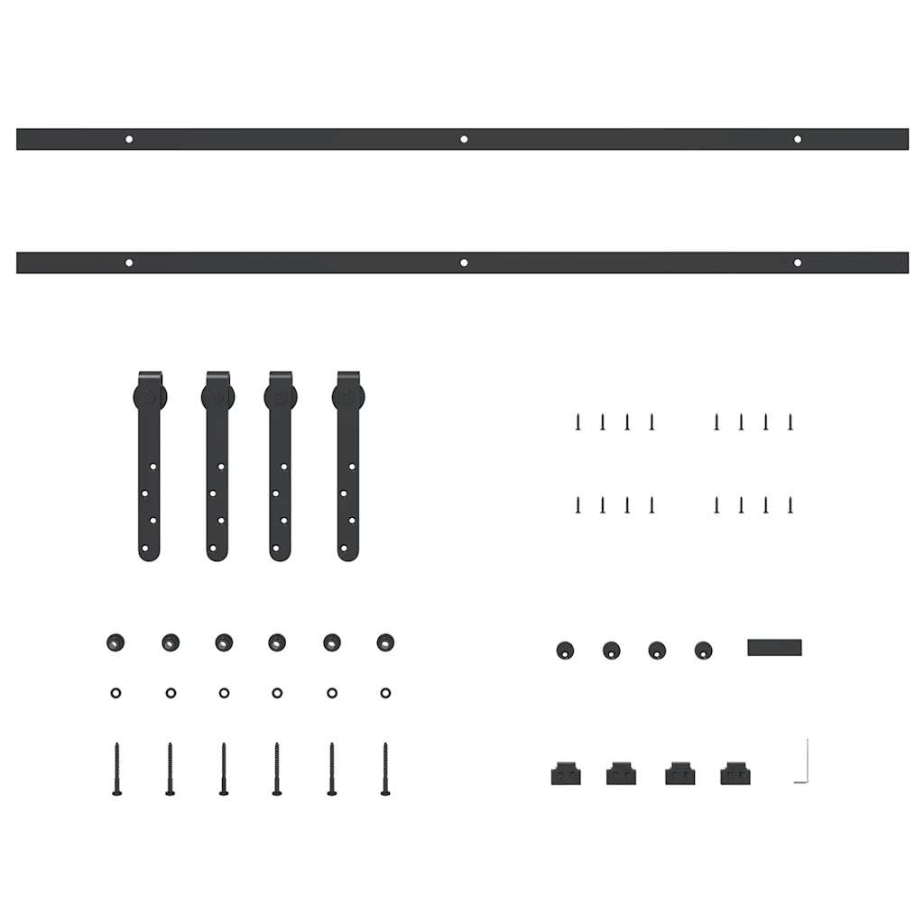 vidaXL Set uși glisante pentru dulap 200 cm oțel carbon vidaXL Set uși glisante pentru dulap 200 cm oțel carbon