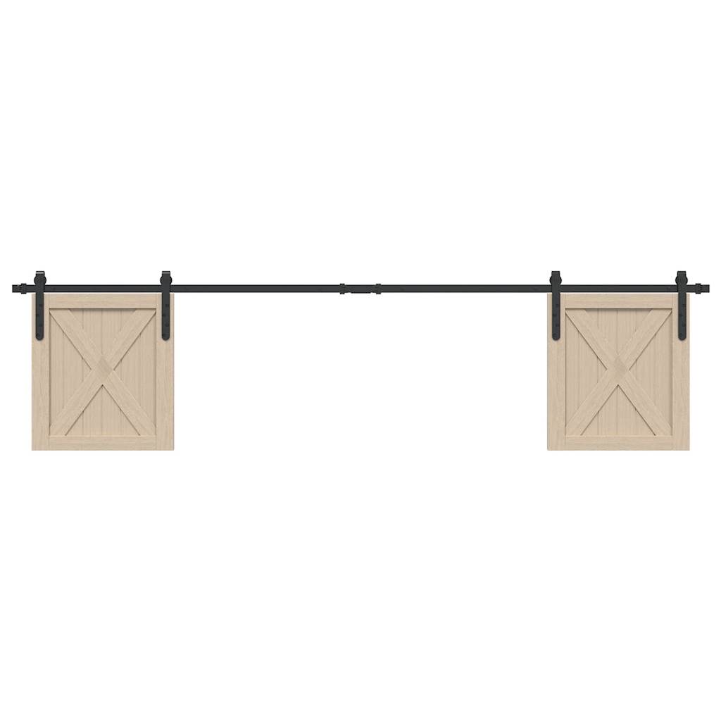 vidaXL Set uși glisante pentru dulap 213 cm oțel carbon vidaXL Set uși glisante pentru dulap 213 cm oțel carbon