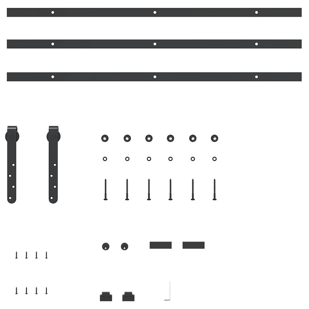 vidaXL Set uși glisante pentru dulap 244 cm oțel carbon vidaXL Set uși glisante pentru dulap 244 cm oțel carbon