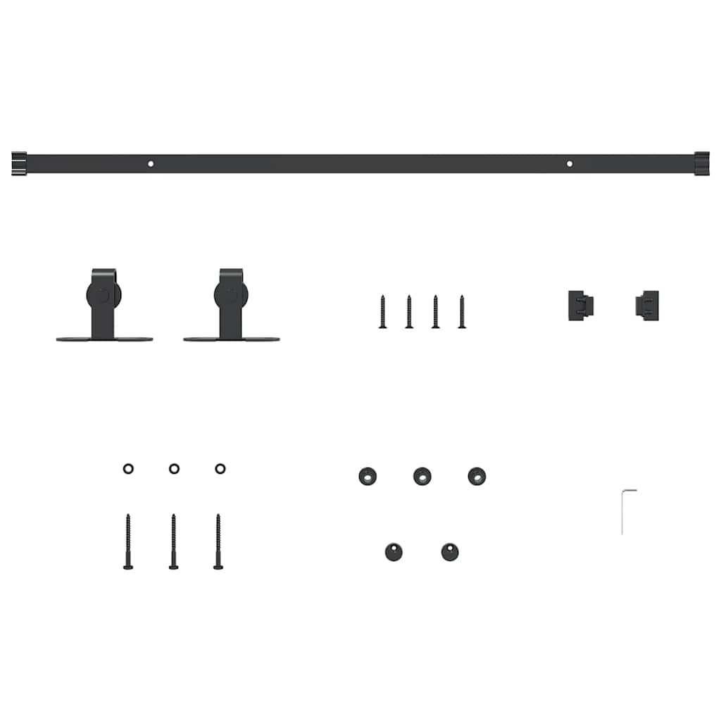 vidaXL Set uși glisante pentru dulap 91 cm oțel carbon vidaXL Set uși glisante pentru dulap 91 cm oțel carbon