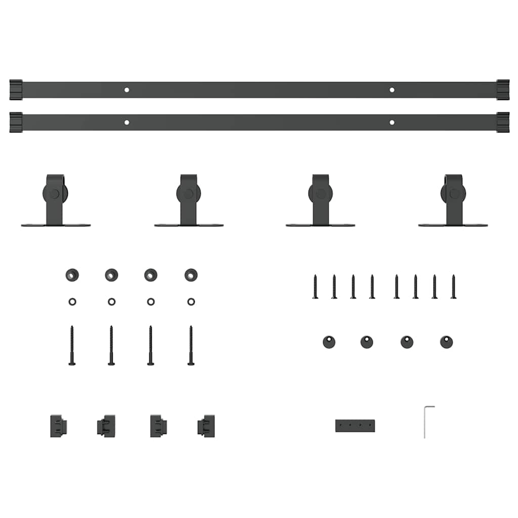 vidaXL Set uși glisante pentru dulap 152 cm oțel carbon