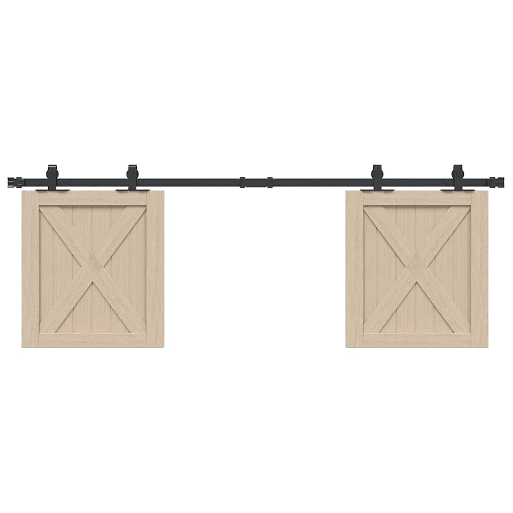 vidaXL Set uși glisante pentru dulap 152 cm oțel carbon
