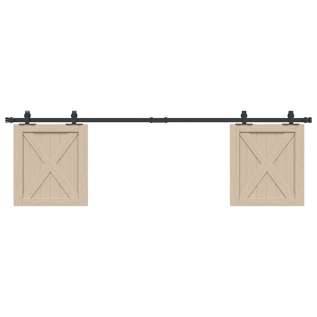vidaXL Set uși glisante pentru dulap 183 cm oțel carbon vidaXL Set uși glisante pentru dulap 183 cm oțel carbon