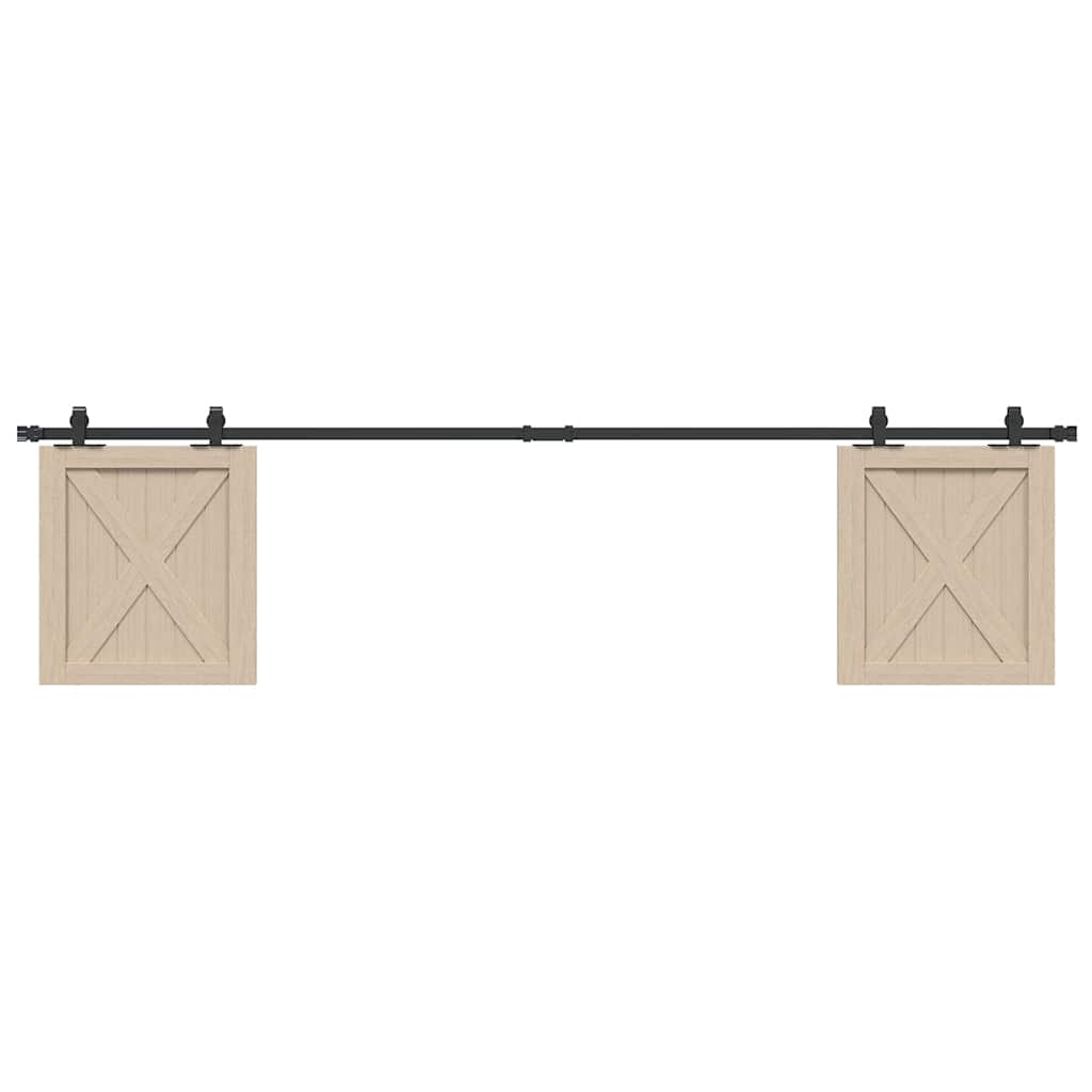 vidaXL Set uși glisante pentru dulap 213 cm oțel carbon vidaXL Set uși glisante pentru dulap 213 cm oțel carbon