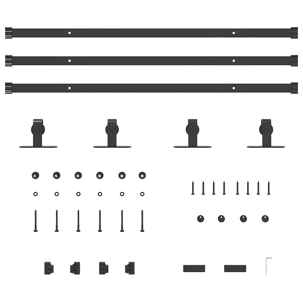 vidaXL Set uși glisante pentru dulap 244 cm oțel carbon vidaXL Set uși glisante pentru dulap 244 cm oțel carbon