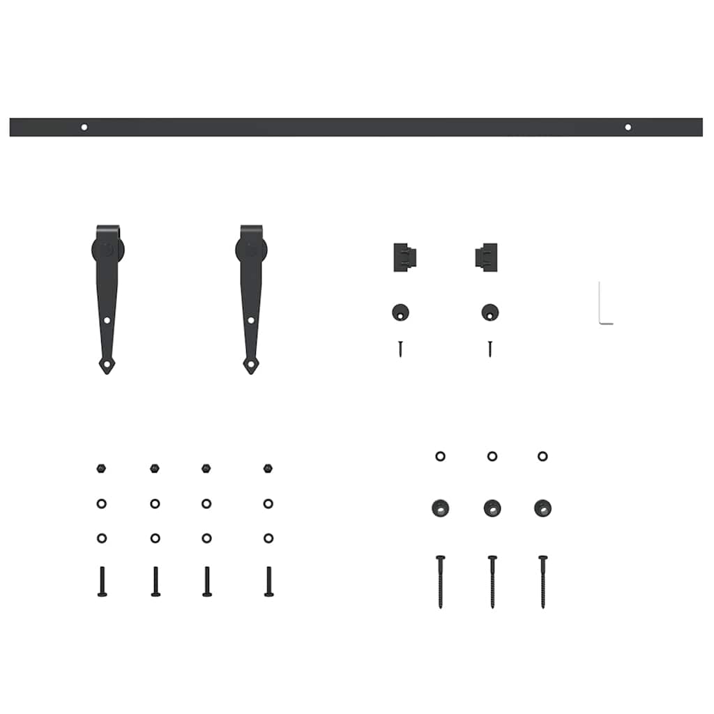vidaXL Set uși glisante pentru dulap 91 cm oțel carbon