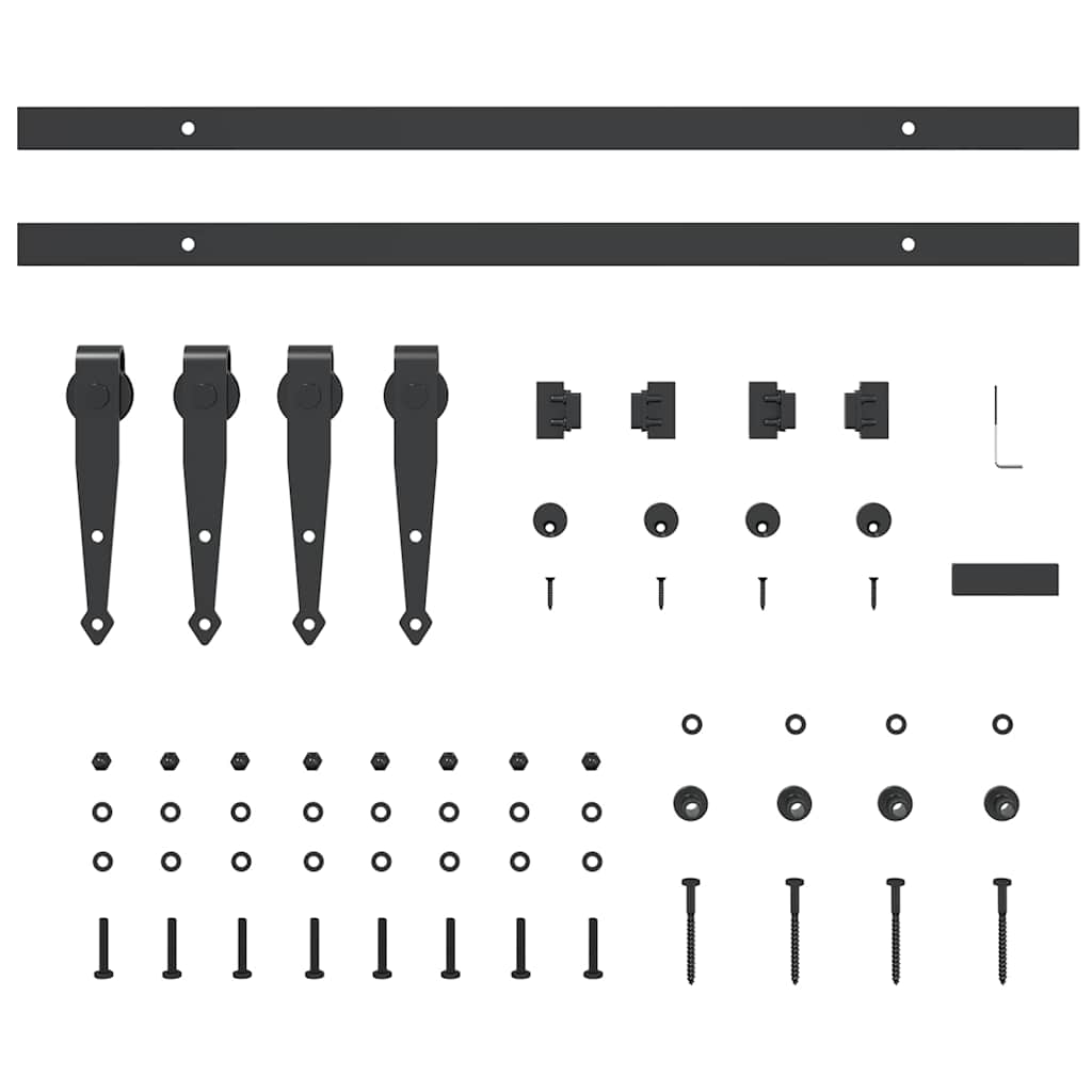 vidaXL Set uși glisante pentru dulap 122 cm oțel carbon vidaXL Set uși glisante pentru dulap 122 cm oțel carbon
