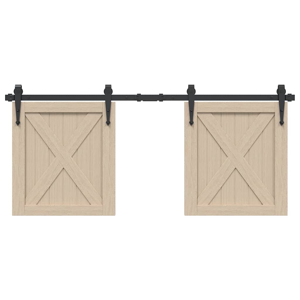 vidaXL Set uși glisante pentru dulap 122 cm oțel carbon vidaXL Set uși glisante pentru dulap 122 cm oțel carbon