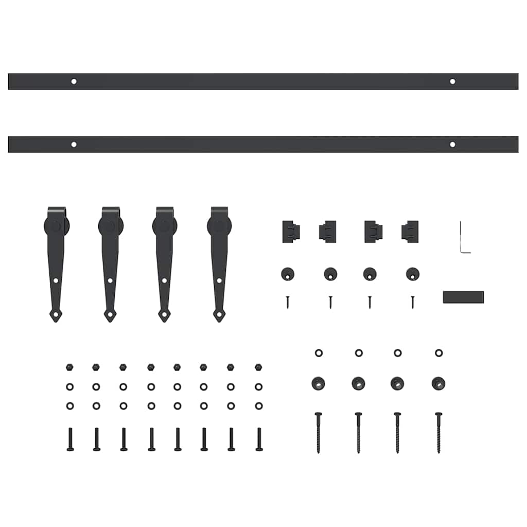 vidaXL Set uși glisante pentru dulap 152 cm oțel carbon vidaXL Set uși glisante pentru dulap 152 cm oțel carbon