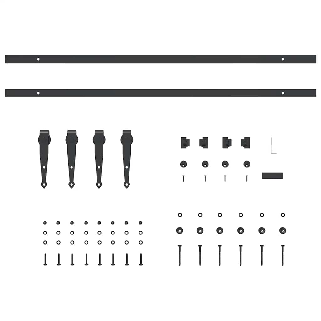 vidaXL Set uși glisante pentru dulap 183 cm oțel carbon vidaXL Set uși glisante pentru dulap 183 cm oțel carbon