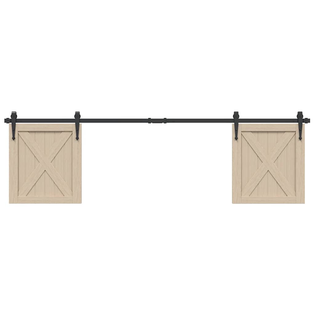 vidaXL Set uși glisante pentru dulap 183 cm oțel carbon vidaXL Set uși glisante pentru dulap 183 cm oțel carbon