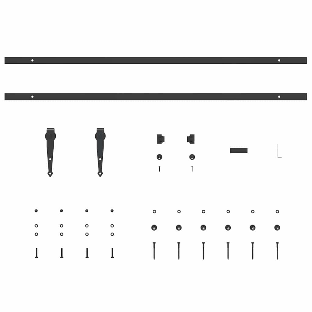 vidaXL Set uși glisante pentru dulap 213 cm oțel carbon vidaXL Set uși glisante pentru dulap 213 cm oțel carbon