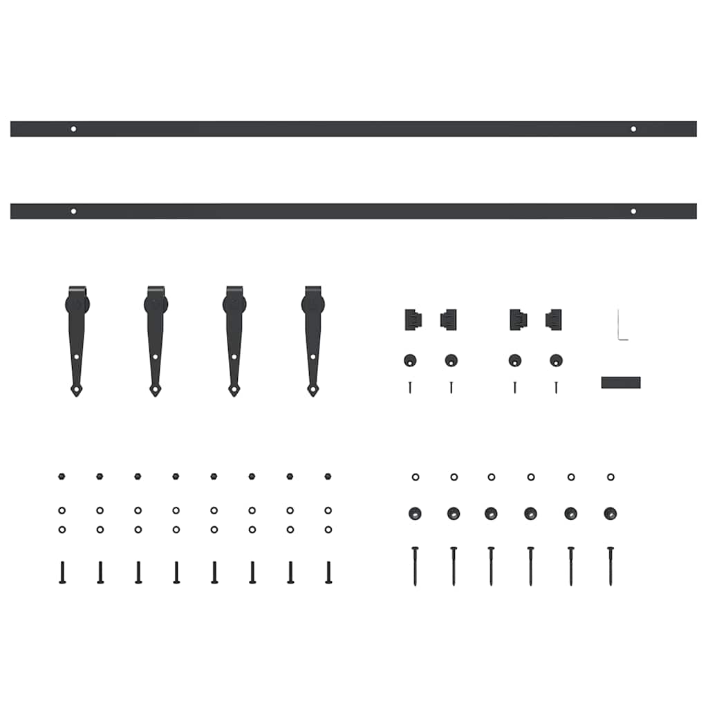 vidaXL Set uși glisante pentru dulap 213 cm oțel carbon vidaXL Set uși glisante pentru dulap 213 cm oțel carbon