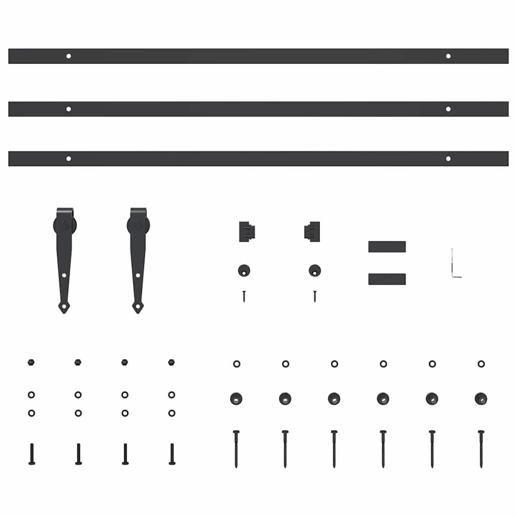 vidaXL Set uși glisante pentru dulap 244 cm oțel carbon vidaXL Set uși glisante pentru dulap 244 cm oțel carbon