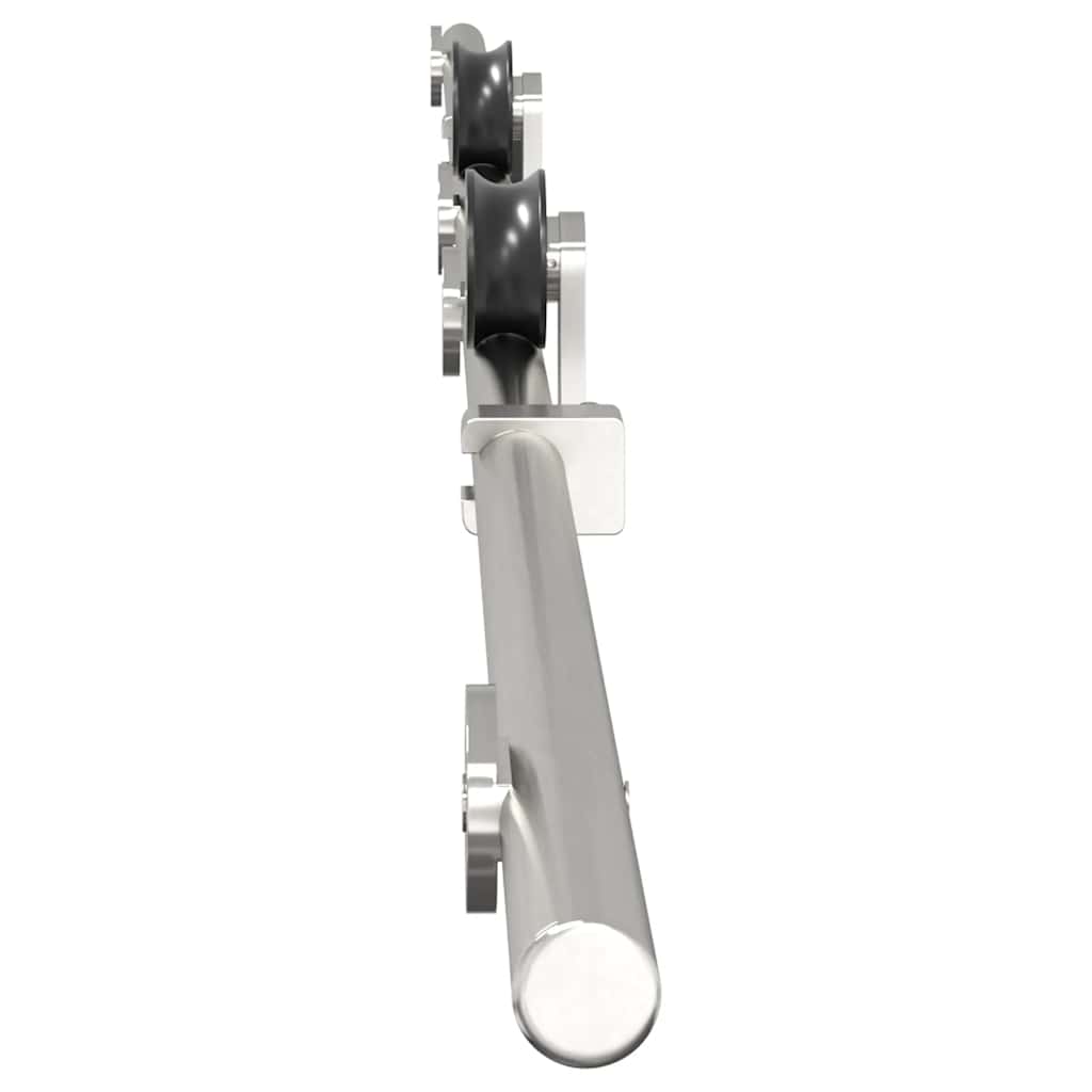 vidaXL Set piese pentru ușă glisantă, argintiu, 183 cm oțel inoxidabil