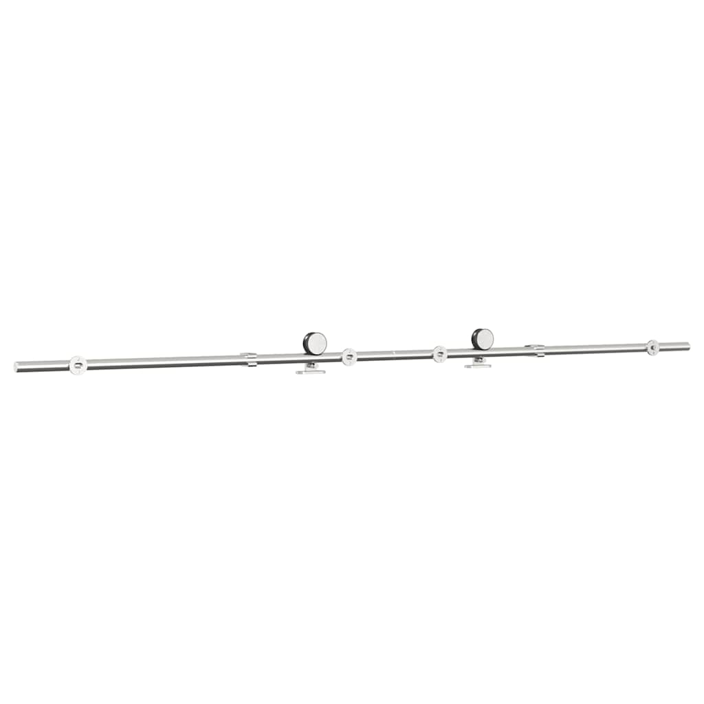 vidaXL Set piese pentru ușă glisantă, argintiu, 200 cm oțel inoxidabil vidaXL Set piese pentru ușă glisantă, argintiu, 200 cm oțel inoxidabil