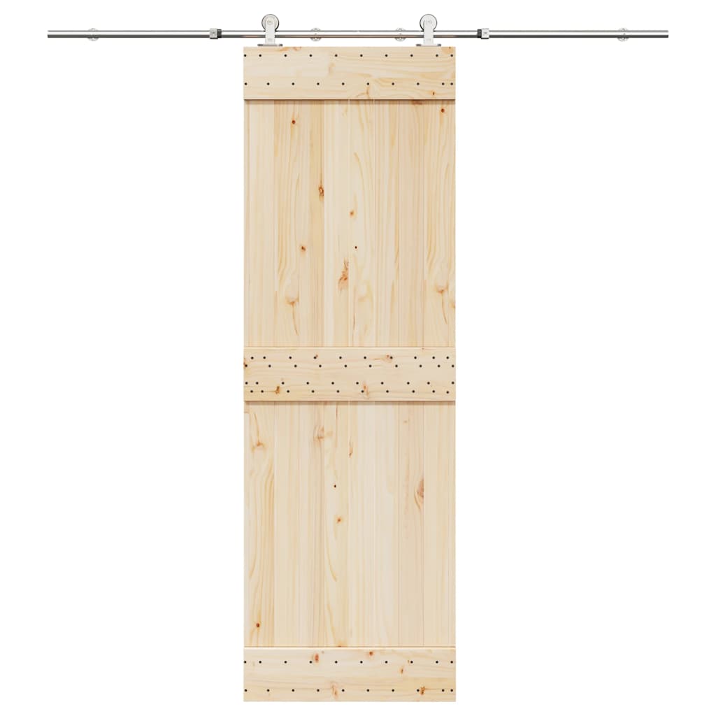 vidaXL Set piese pentru ușă glisantă, argintiu, 200 cm oțel inoxidabil vidaXL Set piese pentru ușă glisantă, argintiu, 200 cm oțel inoxidabil