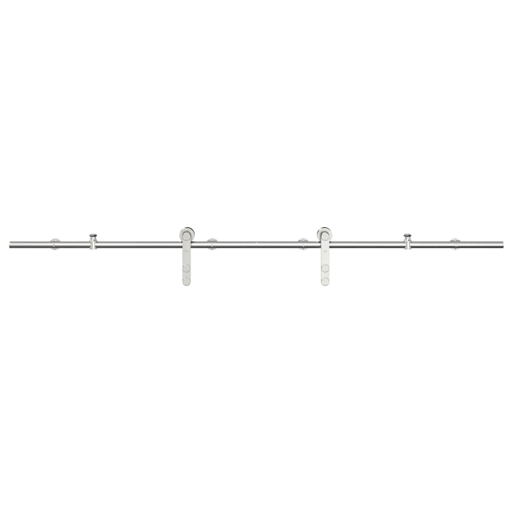 vidaXL Set piese pentru ușă glisantă, argintiu, 183 cm oțel inoxidabil