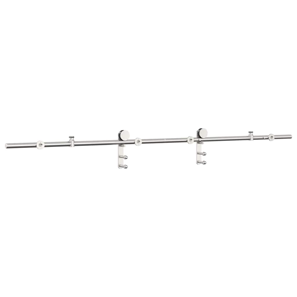 vidaXL Set piese pentru ușă glisantă, argintiu, 183 cm oțel inoxidabil