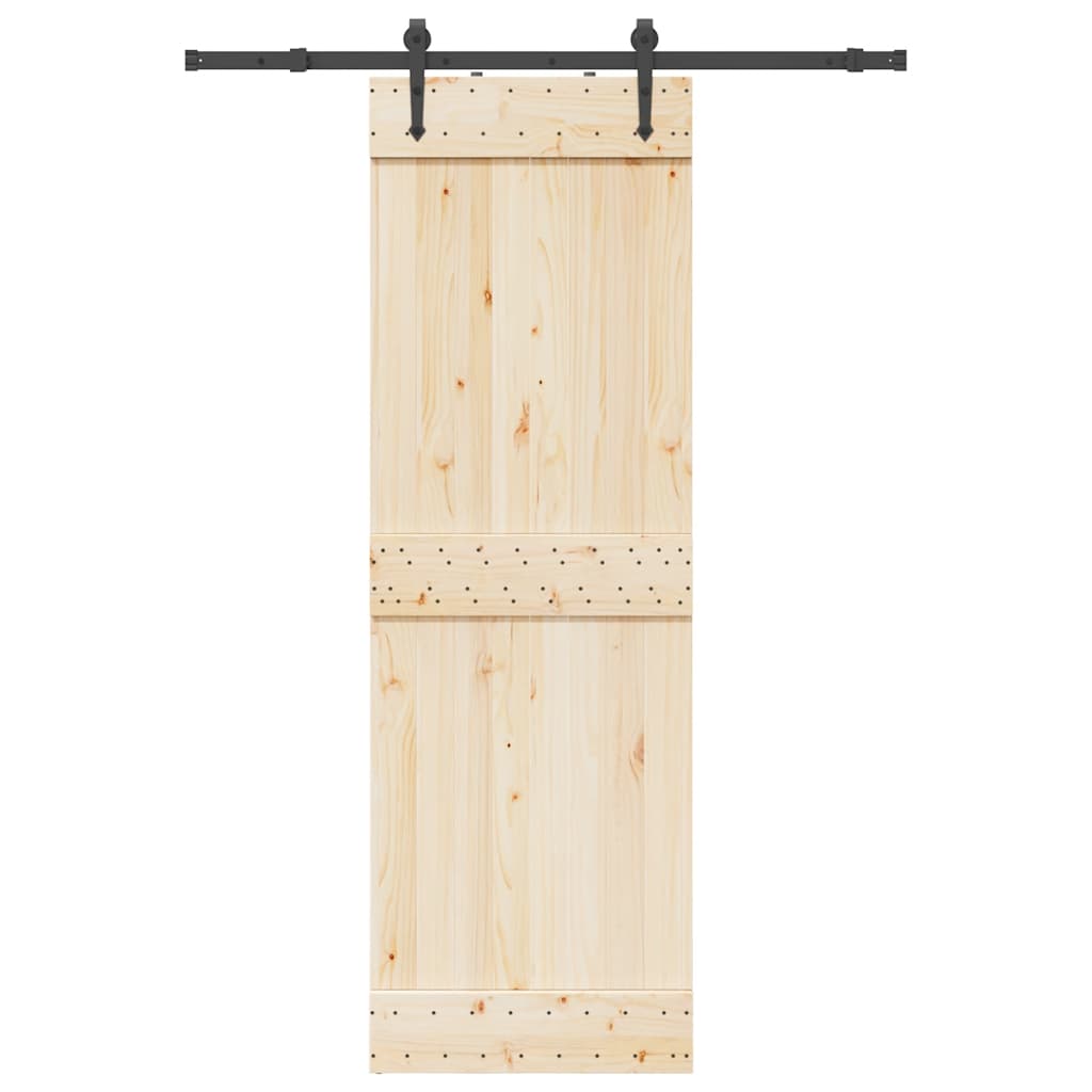 vidaXL Set feronerie pentru uși glisante, negru, 152,5 cm, oțel