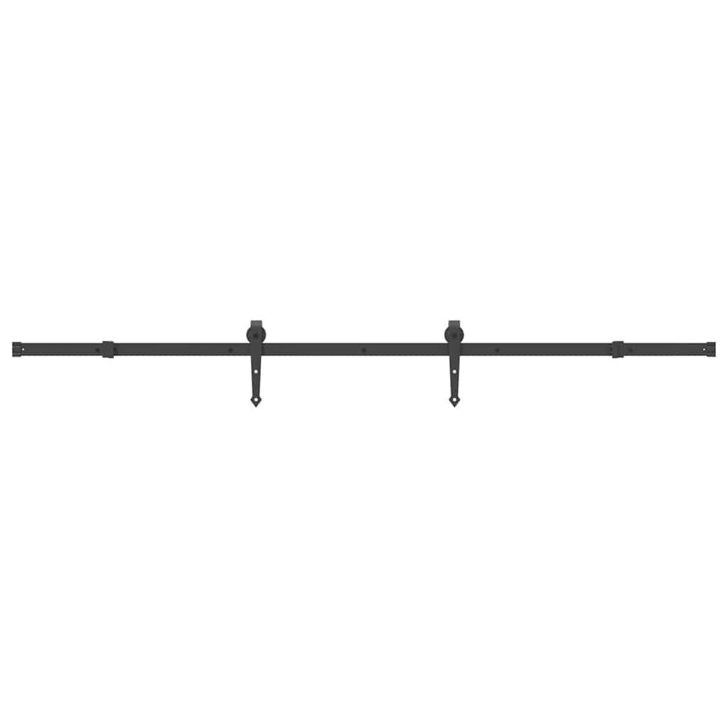 vidaXL Set feronerie pentru uși glisante, negru, 213,5 cm, oțel
