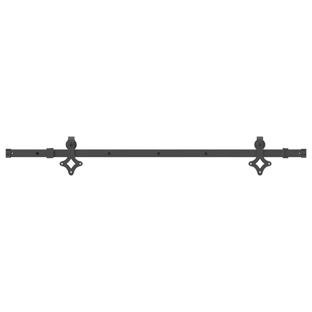 vidaXL Set feronerie pentru uși glisante, negru, 152,5 cm, oțel