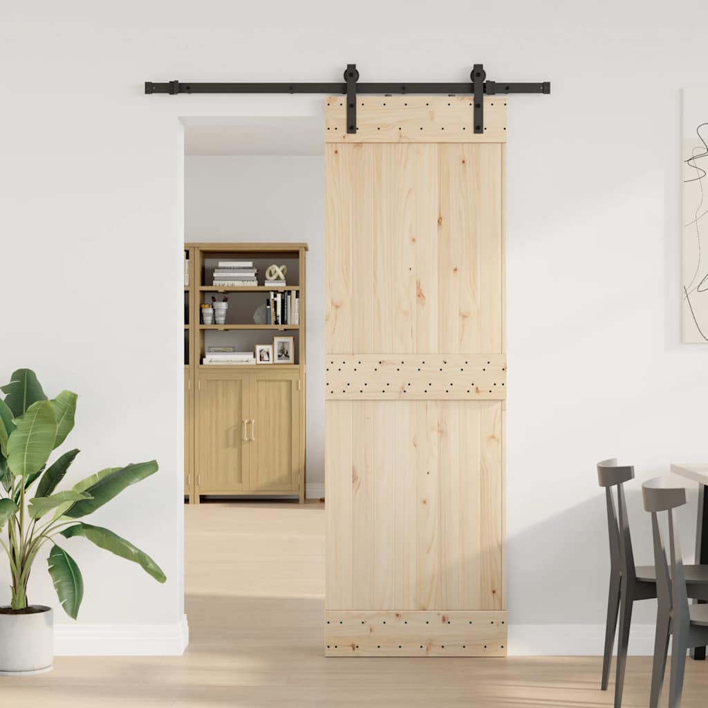 vidaXL Set feronerie pentru uși glisante, negru, 152,5 cm, oțel vidaXL Set feronerie pentru uși glisante, negru, 152,5 cm, oțel