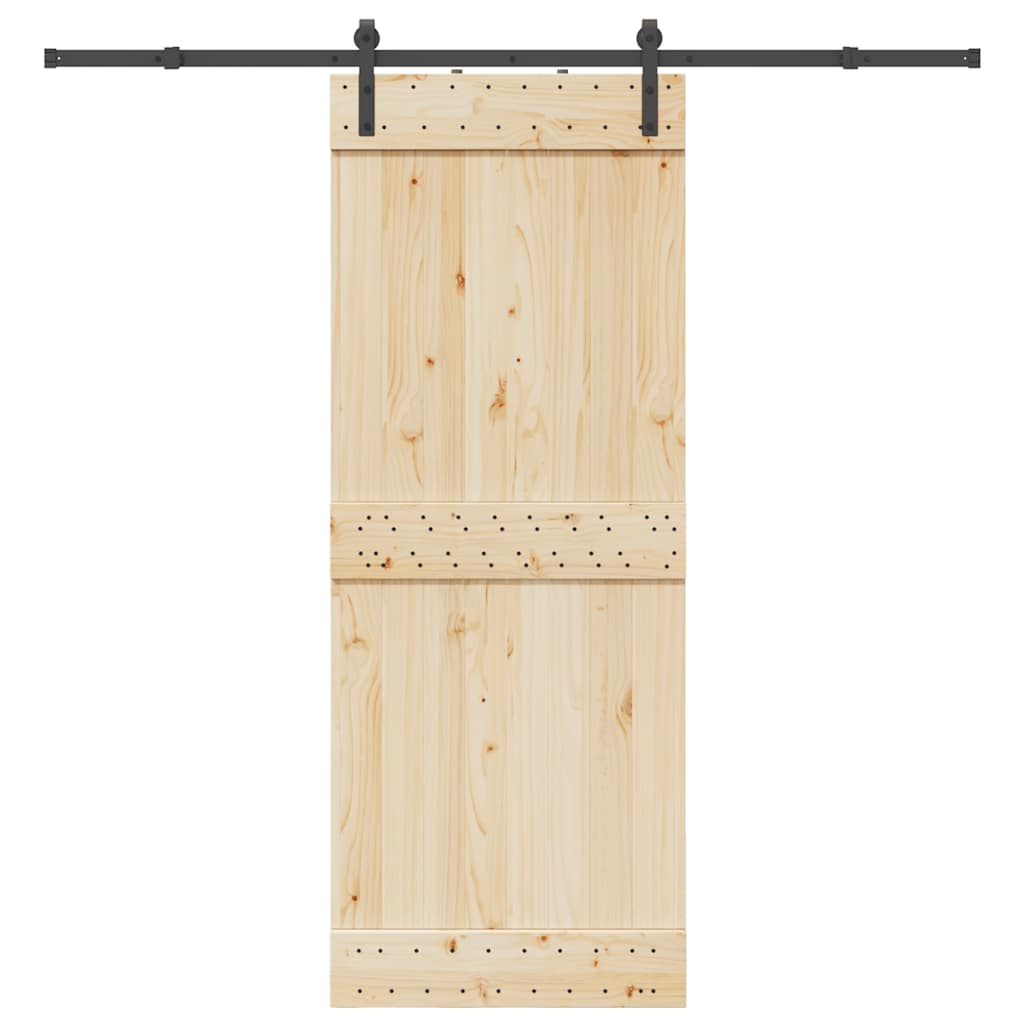 vidaXL Set feronerie pentru uși glisante, negru, 213,5 cm, oțel vidaXL Set feronerie pentru uși glisante, negru, 213,5 cm, oțel
